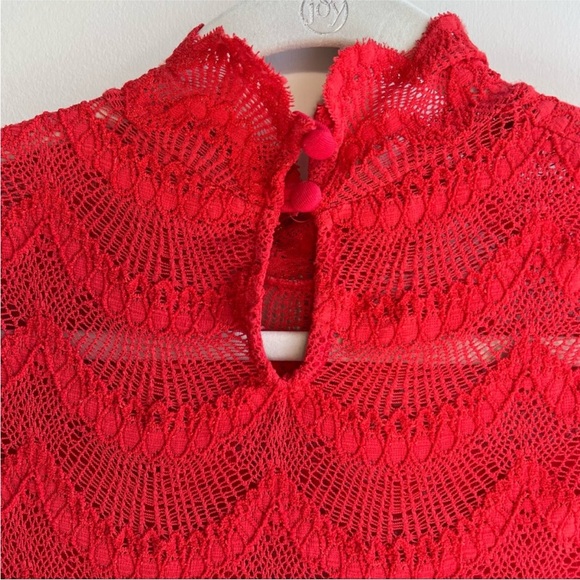 Free People Nightcap Red Lace Dress - Picture 8 of 11